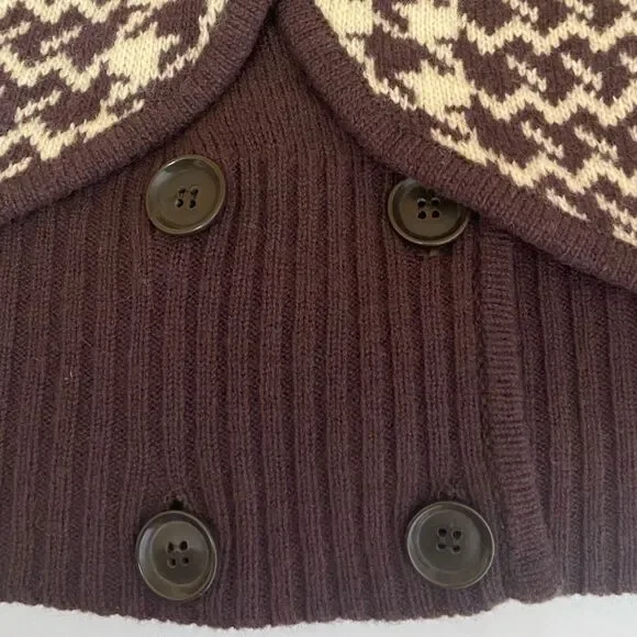 Anthropologie Cartonnier - Wool Brown Jabberwocky Cardigan Sweater - size L NWOT - Picture 10 of 10